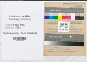 Entnazifizierung Anna Elisabeth Goetschenberg, geb. 19.03.1921 (Postangest.)