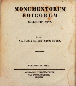 Monumenta Boica, 33,1=Collectio nova 6,1. Monumenta episcopatus Augustani
