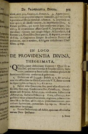 In Loco De Providentia Divina.