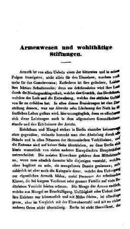 Armenwesen und wohlthätige Stiftungen