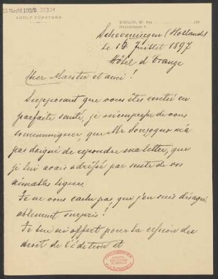 Brief an Ruggiero Leoncavallo : 14.07.1897