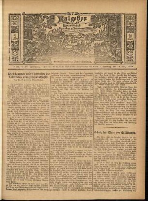 Ausgabe vom Sonntag, den 19. Dezember 1909.