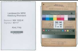 Entnazifizierung Fritz Kind , geb. 08.11.1906 (Rangierer)
