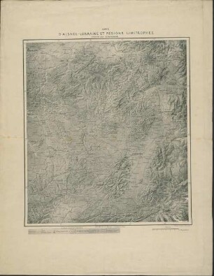 Carte D'Alsace-Lorraine Et Régions Limitrophes