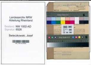 Entnazifizierung Josef Swieczkowski, geb. 12.03.1898 (Feuerwehrmann)