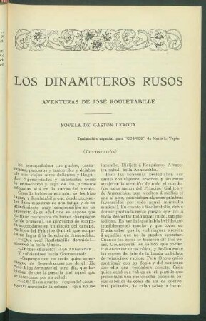 Los dinamiteros rusos [Continuación]