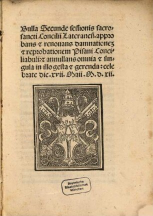 Bulla Damnatio conciliabuli Pisani