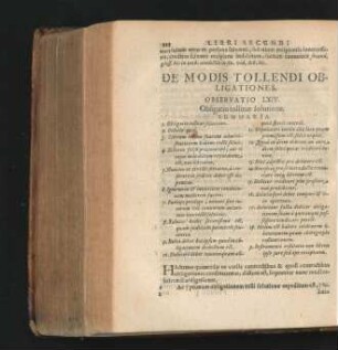 De Modis Tollendi Obligationes. Observatio LXIV. - LXV.