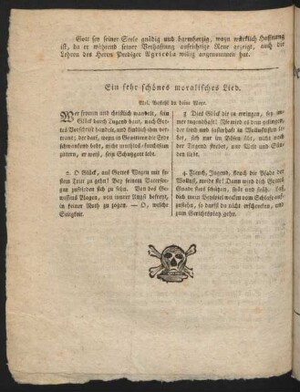 Ein sehr schönes moralisches Lied