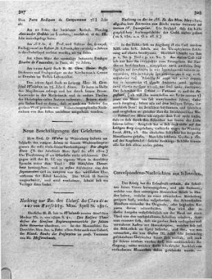 Neue Beschäftigungen der Gelehrten.