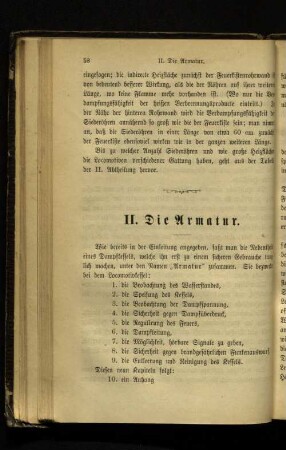 II. Die Armatur.