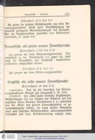 Französisch als zweite neuere Fremdsprache