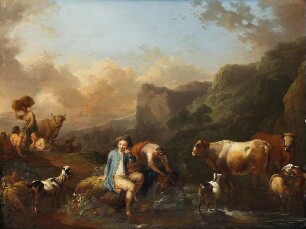 Italienische Landschaft mit Hirten