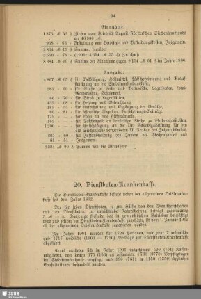 20. Dienstboten-Krankenkasse