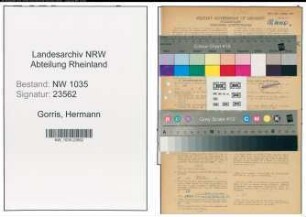 Entnazifizierung Hermann Gorris , geb. 27.04.1900 (Kaufmaennischer Angestellter)