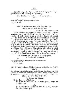 Unterricht in weiblichen Handarbeiten in der Volksschule : [V. Volksschulwesen]