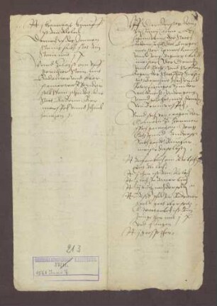 Bruchstück eines Grenzberichtigungsprotokolls zwischen der Stadt Baden und Bermersbach