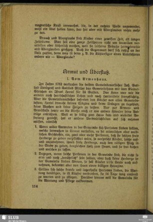 Armut und Überfluß