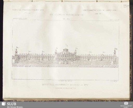 Taf. XVI. Exposition Universelle De Paris En 1878. Façade Du Trocadero