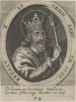 Bildnis von Canutus, König der Dänen