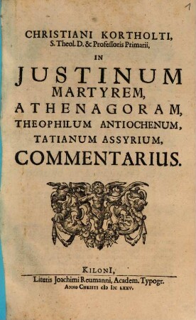 In Iustinum Martyrem Commentarius