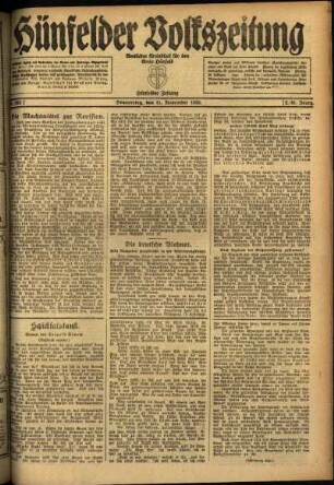 Ausgabe vom Donnerstag, den 11. November 1920.