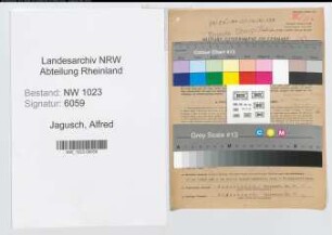 Entnazifizierung Alfred Jagusch , geb. 10.02.1893 (Obersekretaer)