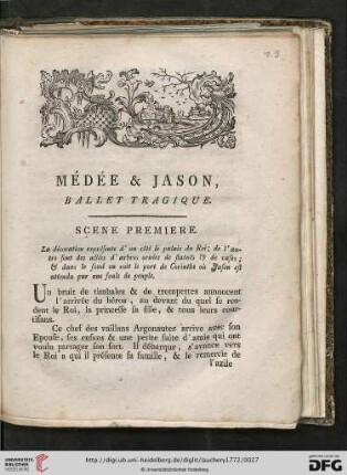 Médée & Jason, ballet tragique