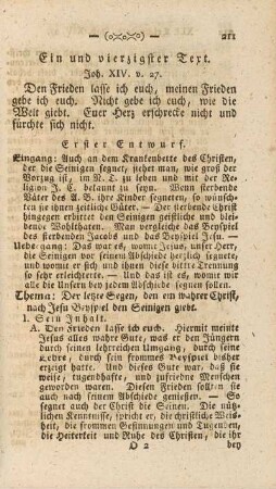 Ein und vierzigster Text