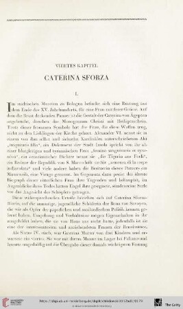 Viertes Kapitel: Caterina Sforza