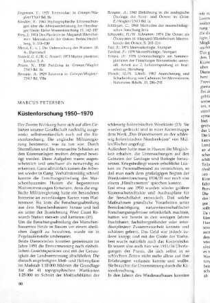 Küstenforschung 1950-1970