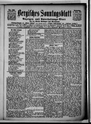 Bergisches Sonntagsblatt. 1888-1888