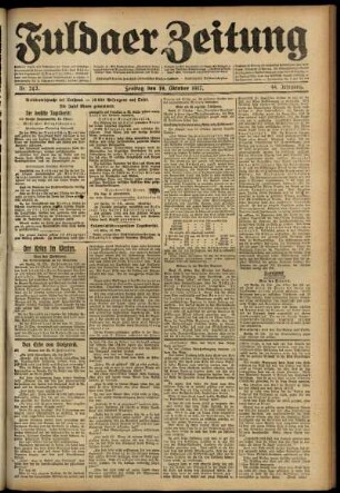 Ausgabe vom Freitag, den 19. Oktober 1917.