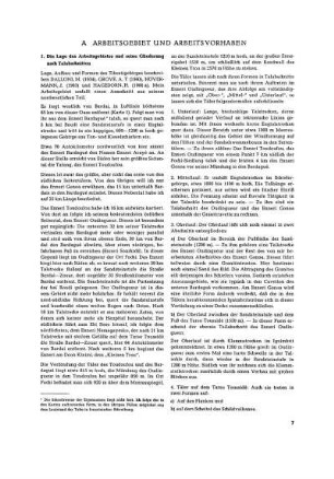 A Arbeitsgebiet und Arbeitsvorhaben