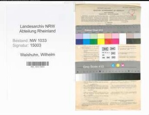 Entnazifizierung Wilhelm Weishuhn , geb. 20.03.1922 (Arbeiter)
