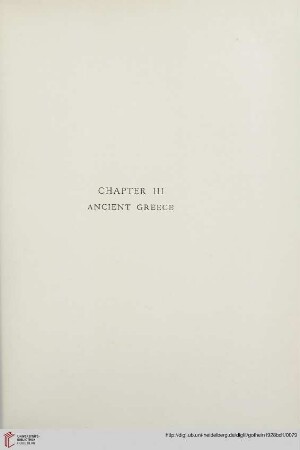 Chapter III: Ancient Greece