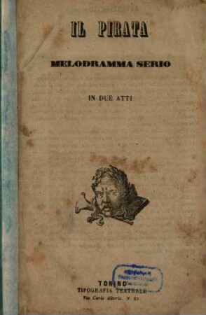 Il pirata : melodramma serio in due atti