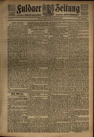 Ausgabe vom Montag, den 27. Januar 1908.