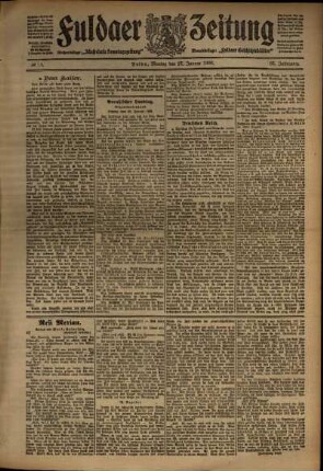 Ausgabe vom Montag, den 27. Januar 1908.
