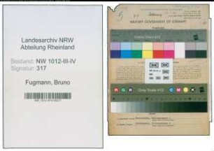 Entnazifizierung Bruno Fugmann , geb. 09.07.1883 (Kaufm.-Direktor)