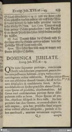 Dominica Jubilate. Evang. Joh. XVI. 16-23
