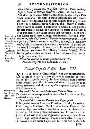 Velletri Capo de' Volsci. Cap. VII.