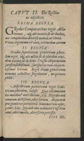 Caput II. De Rectione Adiectivi.