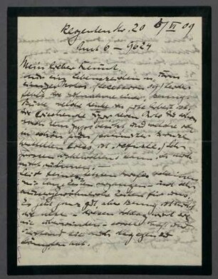 Brief von Georg Kolbe an Hermann Schmitt