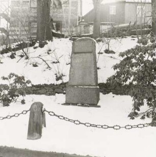 Denkmal für die Gefallenen des 1. Weltkrieges : Denkmal für die Gefallenen des 1. Weltkrieges. Granit? (nach 1918). Wilsdruff-Helbigsdorf