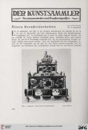 11.1919: Ältere Bersteinarbeiten