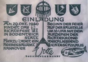 Einladung Muna-Richtfest 1940