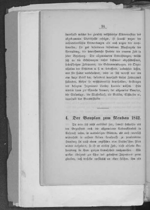 4. Der Bauplan zum Neubau 1842.