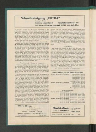 Rentenzahlung für den Monat März 1962