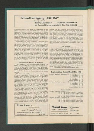Rentenzahlung für den Monat März 1962